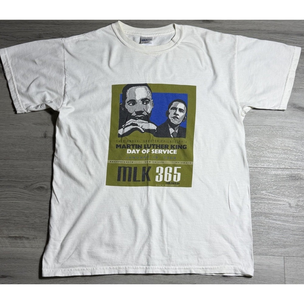 MLK Day of Service 2009 T Shirt Medium Martin Luther King Obama Philadelphia Tee